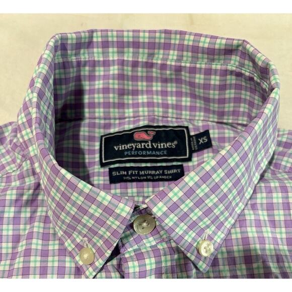 Vineyard Vines Button Up Shirt Murray Shirt Mens XS Slim-Fit Purple Long Sleeve - Picture 6 of 6